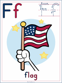 Alphabet letter f flag preschool lesson plan printable activities and worksheets