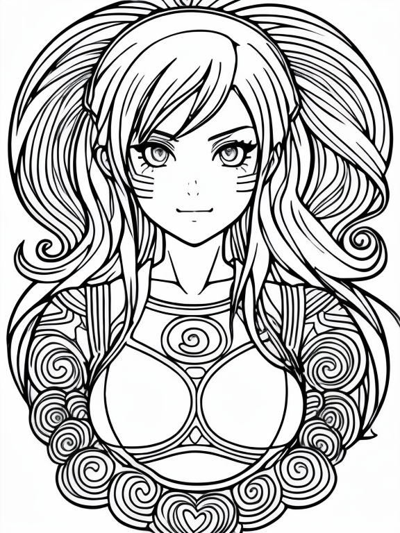 Black and white coloring page cut
