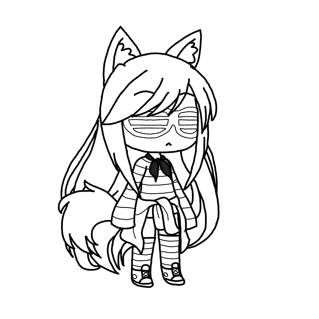 This is my first outline of my character from gacha life sorry that there is no color rbadart