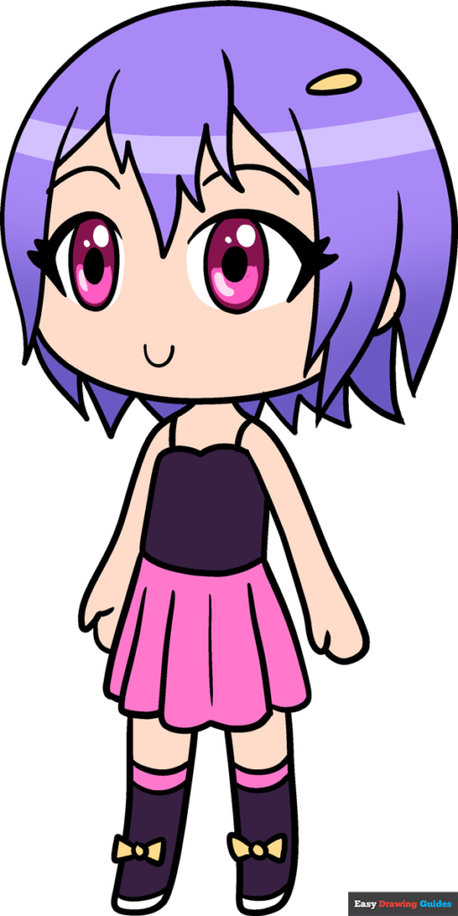 How to draw an easy gacha life character