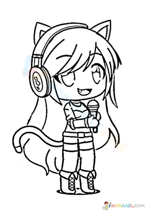 Free collection of gacha life coloring pages for kids