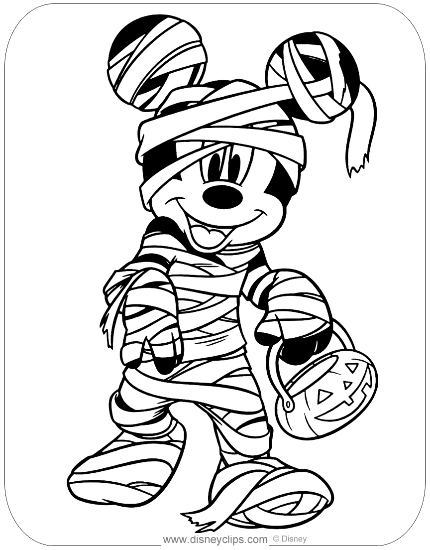 Disney halloween coloring pages