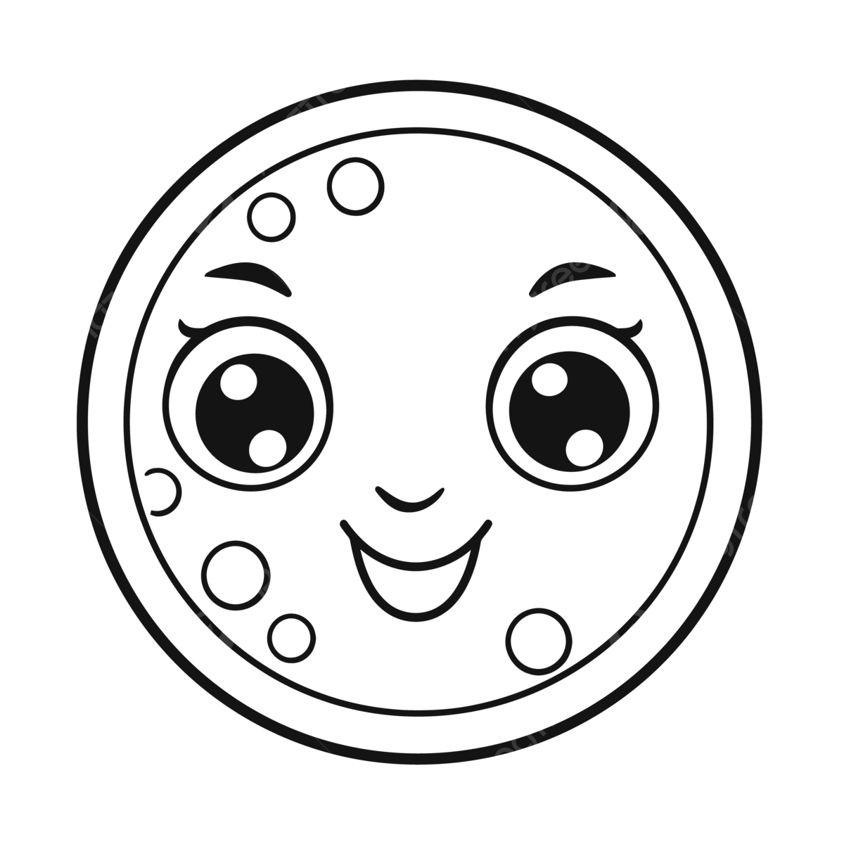 The face of the moon printable coloring page outline sketch drawing vector coin drawing coin outline coin sketch png and vector with transparent background for free download