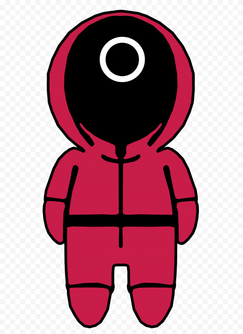 Squid game soldier circle cartoon chibi character disney silhouette art squid games tree coloring page
