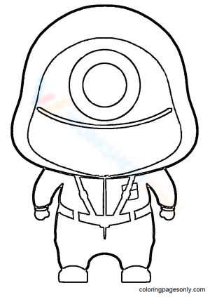 Free printable squid game coloring pages for kids