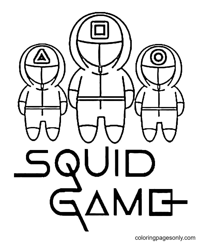 Squid game coloring pages