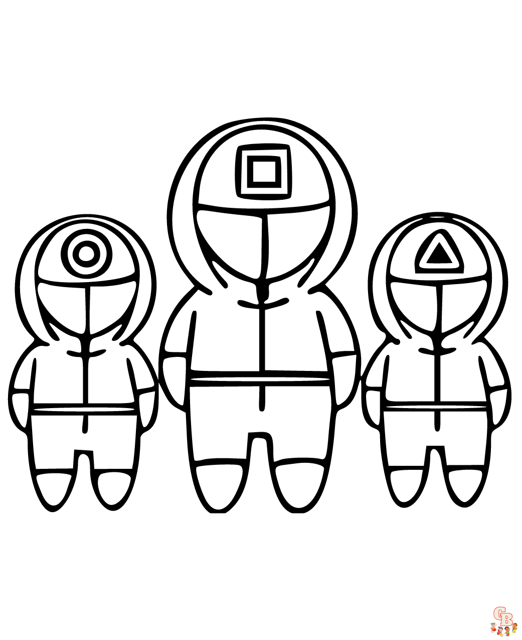 Printable squid game coloring pages free for kids and adults