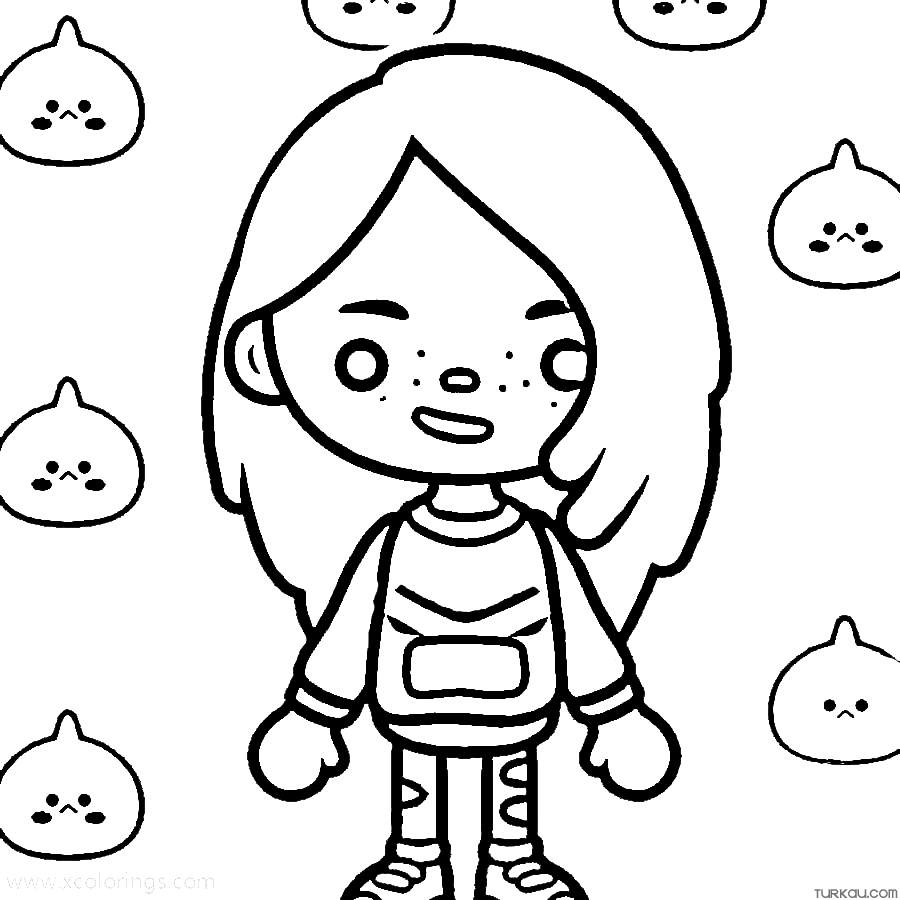 Toca boca smile coloring page