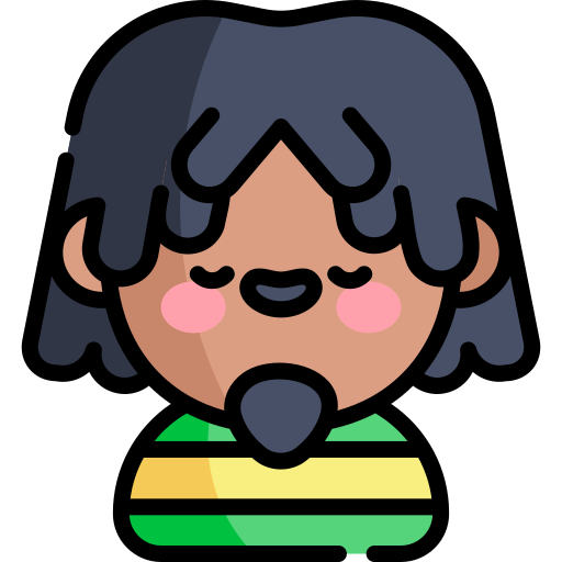 Rasta kawaii lineal color icon