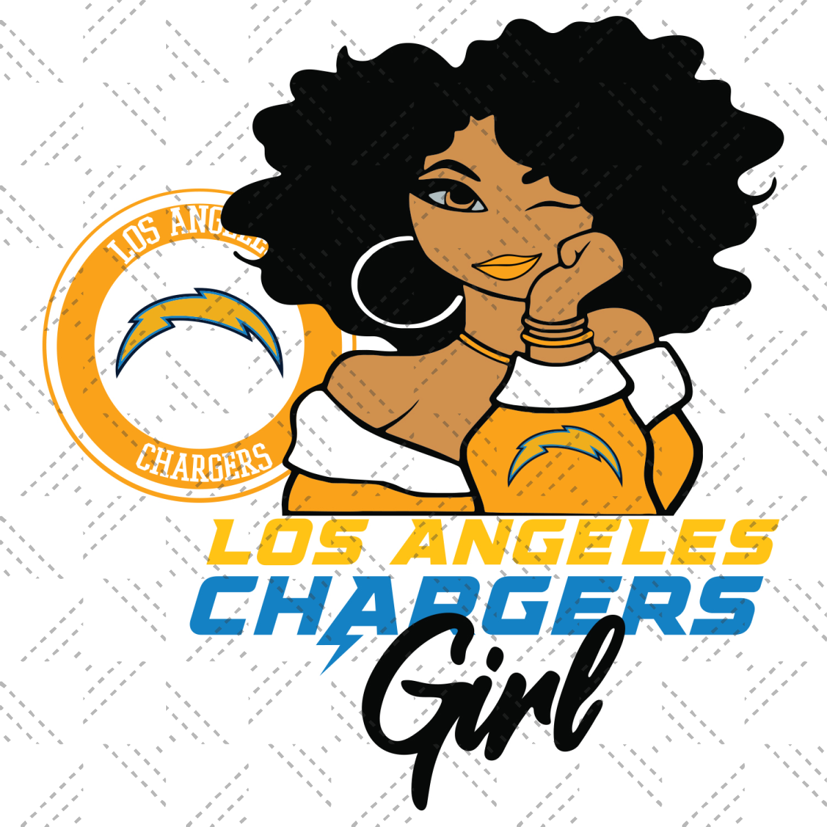 Leopard pattern lips los angeles chargers svg sport svg lo