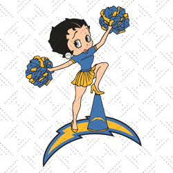 Los angeles chargers betty boop girl svg sport svg charger