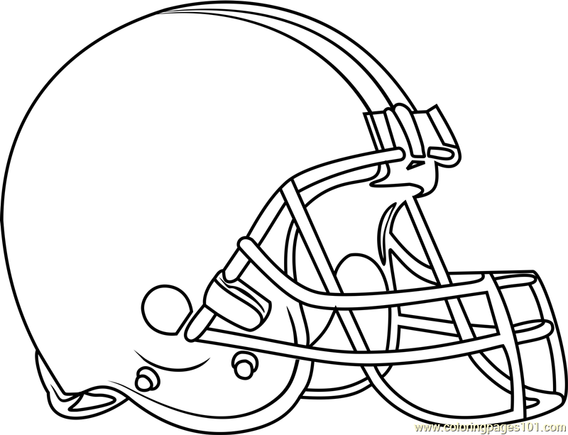 Cleveland browns logo coloring page for kids