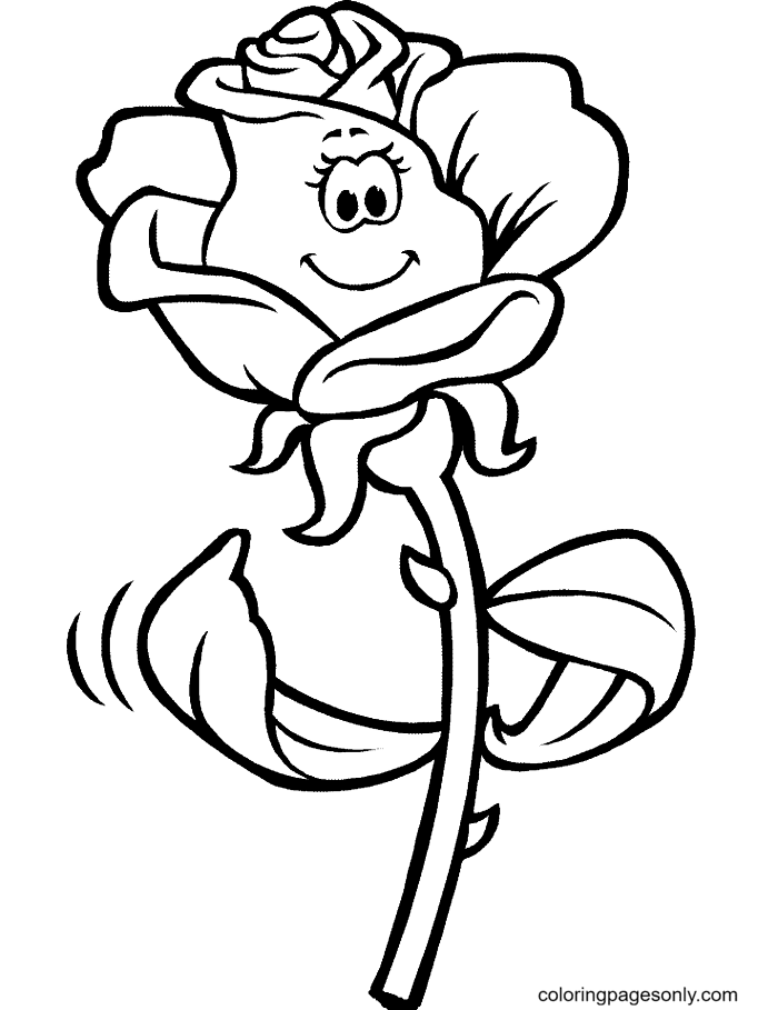 Rose coloring pages