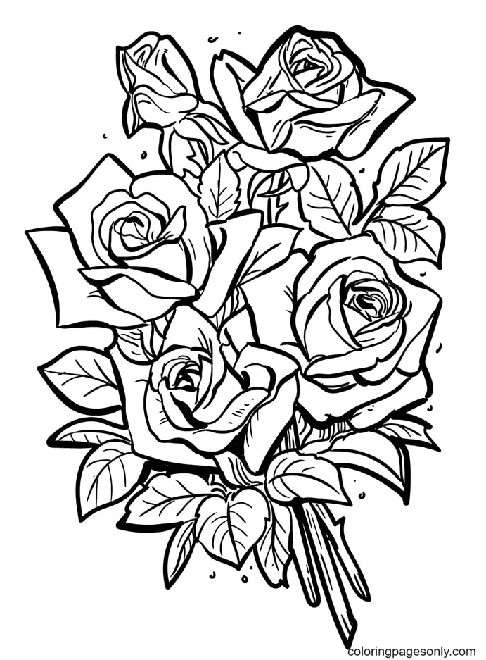 Rose coloring pages