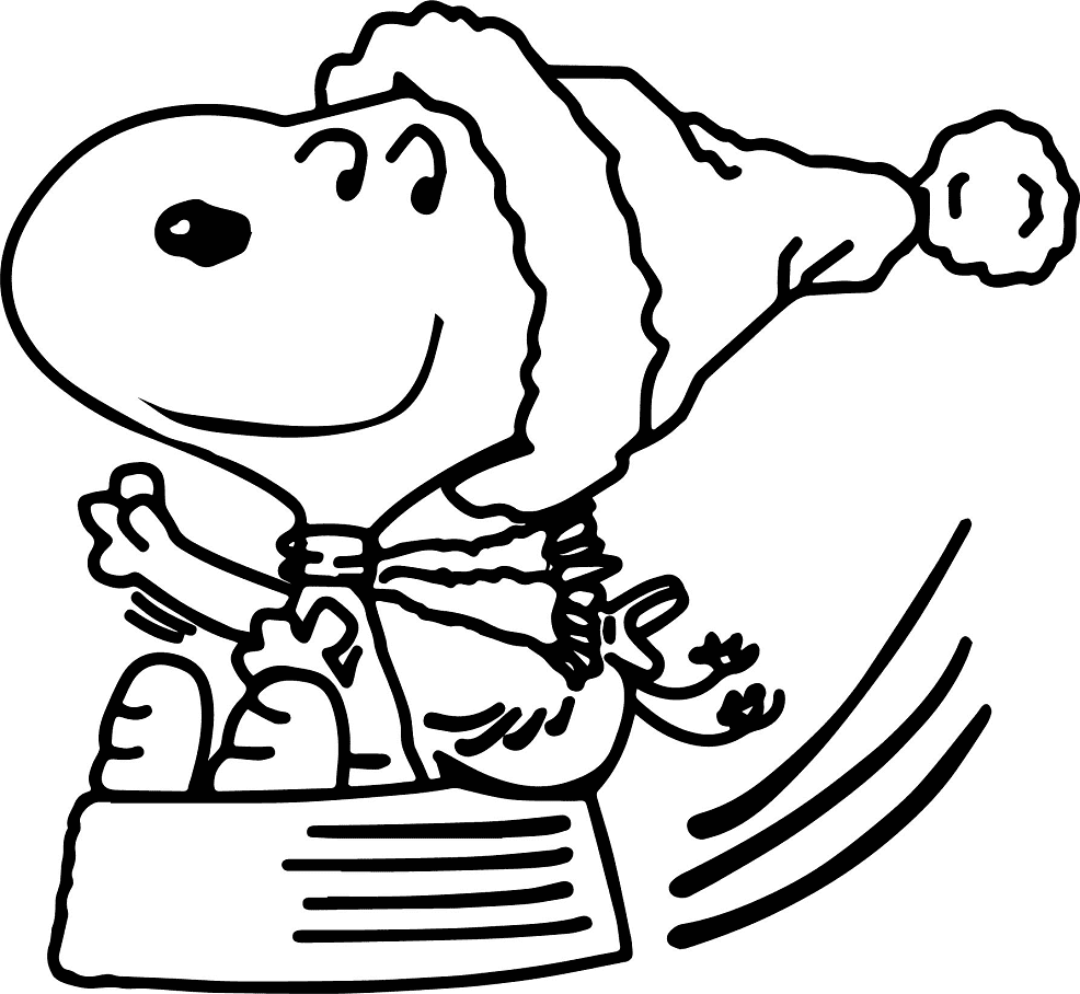 Snoopy charlie brown coloring page