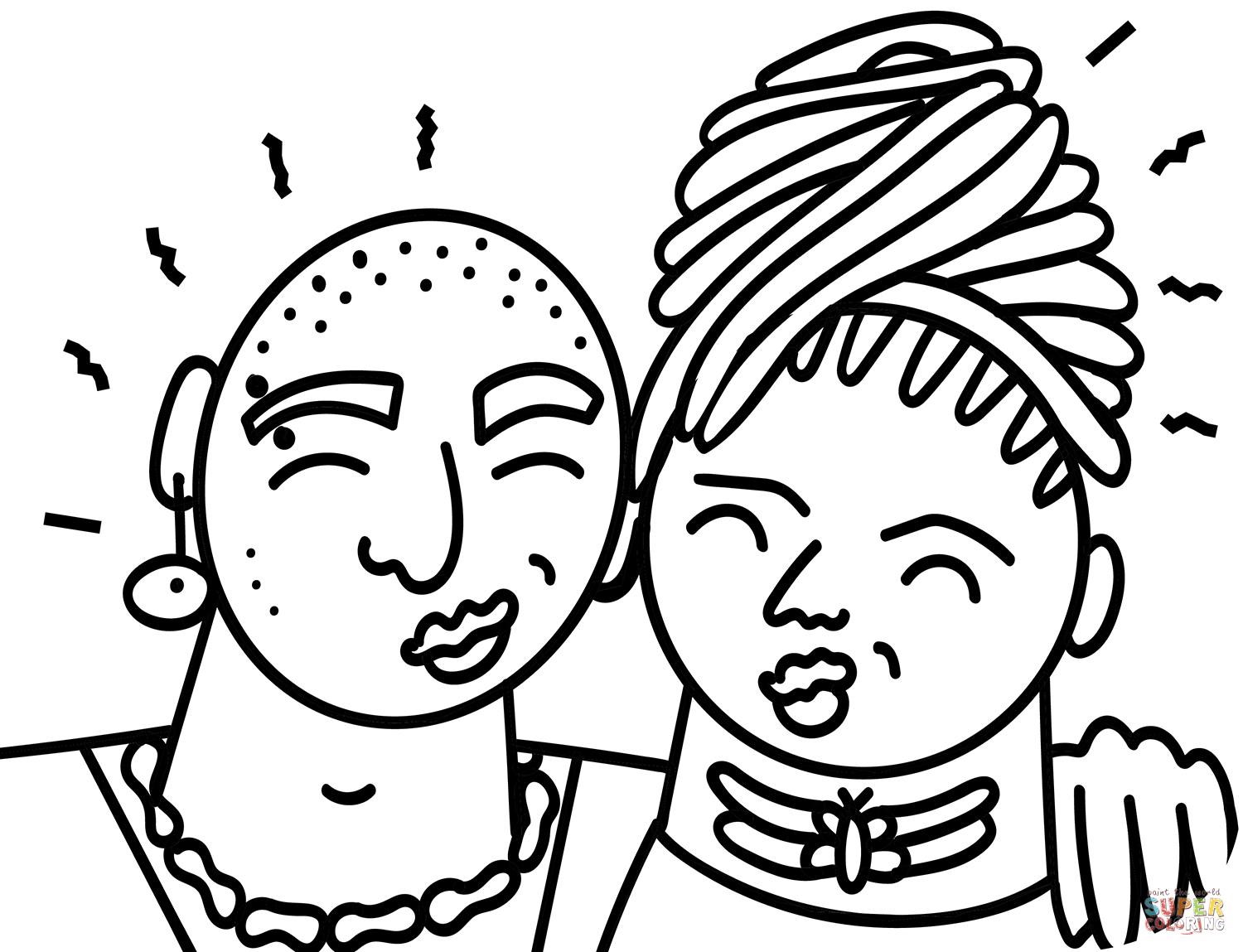 Friendship coloring page free printable coloring pages