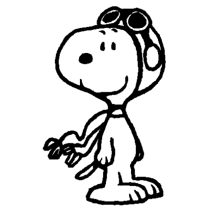 Charlie brown and snoopy dancing color decal