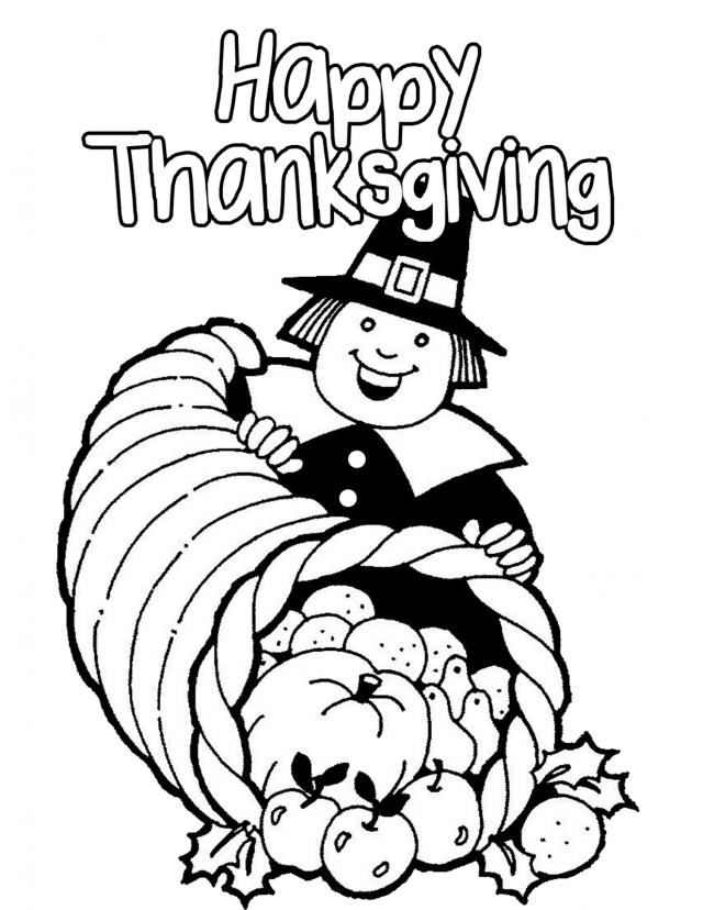 Keep kids entertained with thanksgiving food coloring pages