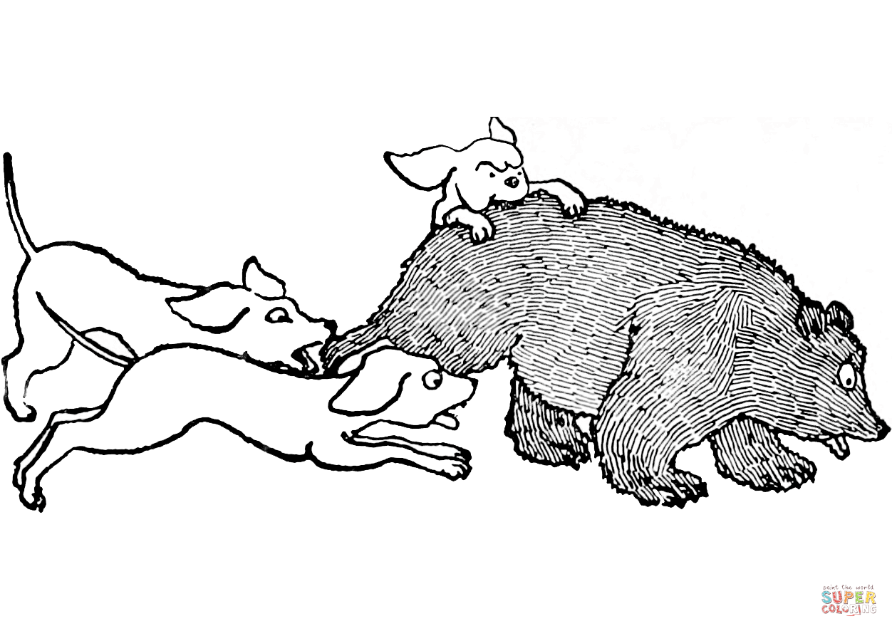 The bear and the old mans daughters valery carrick coloring page free printable coloring pages