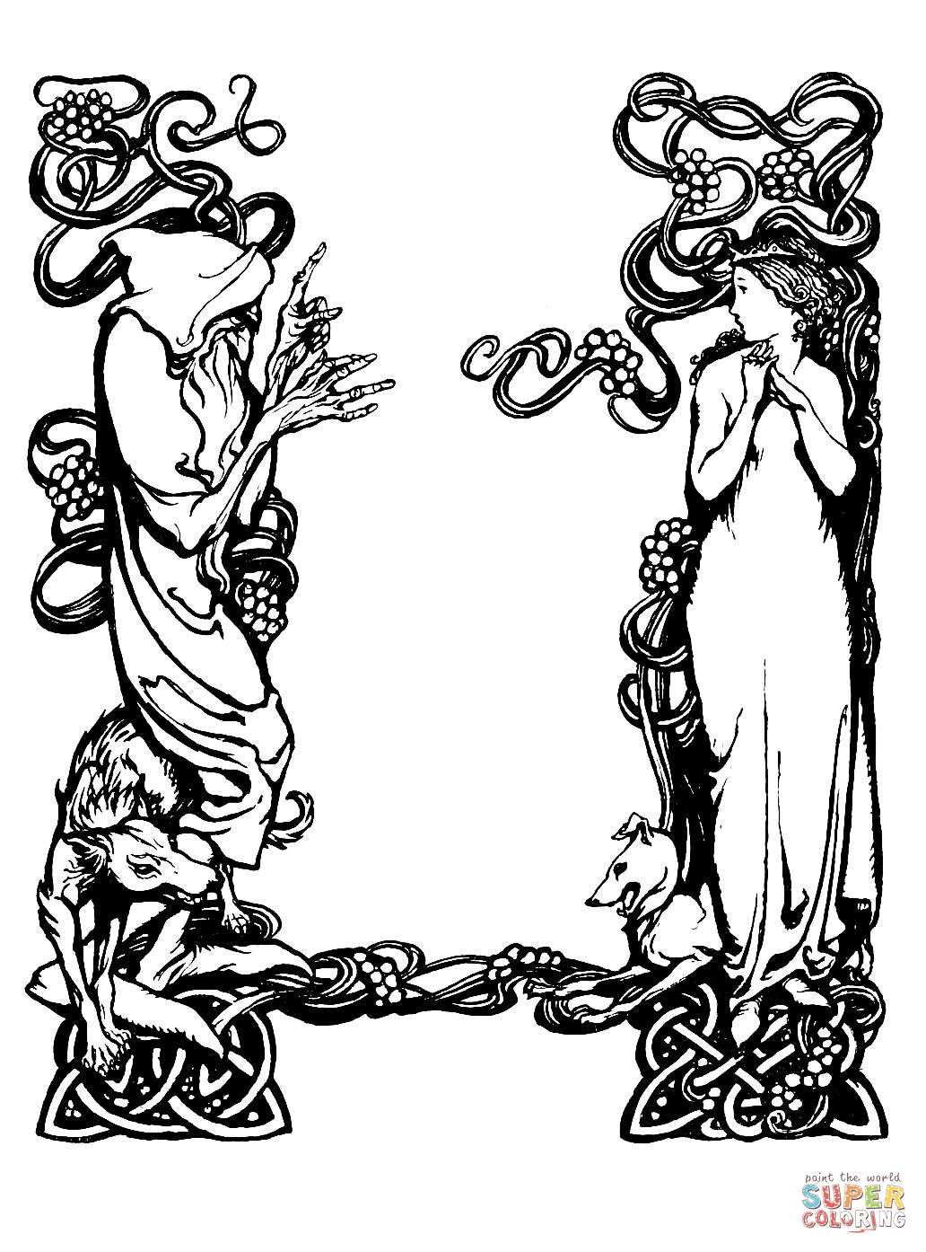 Irish fairy tales coloring page free printable coloring pages