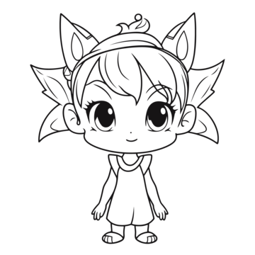 Coloring book with a cute girl elf christmas characters cartoon girl coloring pages character sketch png transparent image and clipart for free download