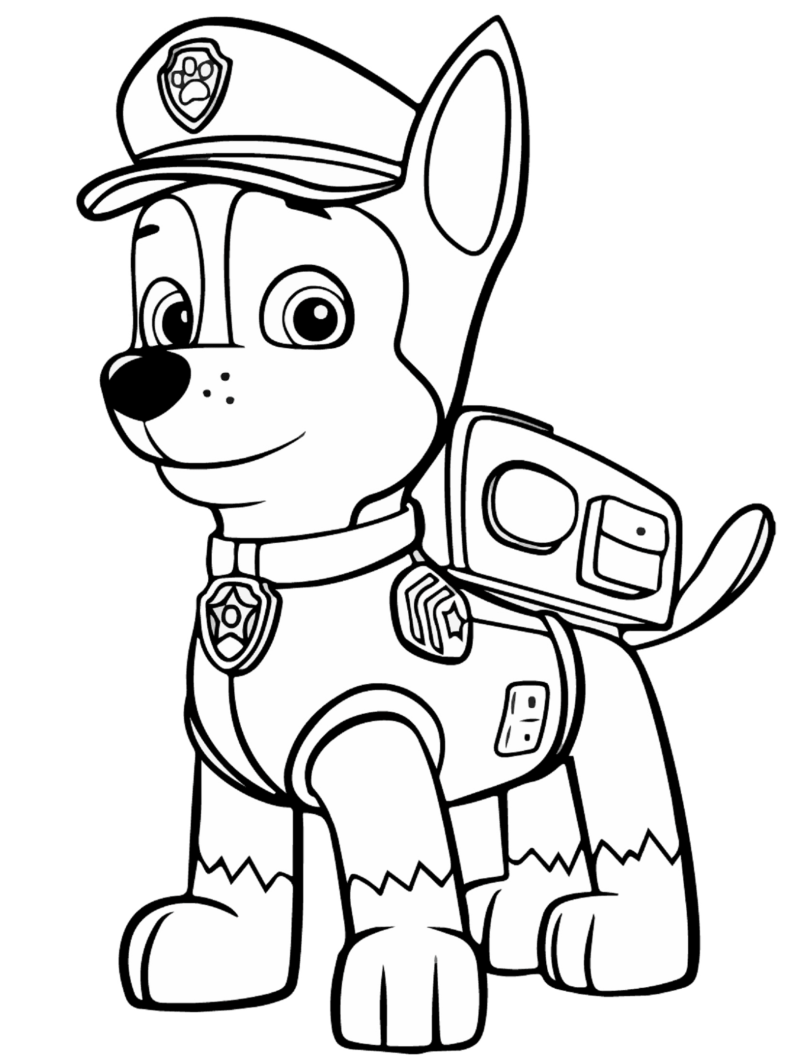 Free printable paw patrol coloring pages for free usage educative printable paw patrol coloring paw patrol coloring pages chase paw patrol