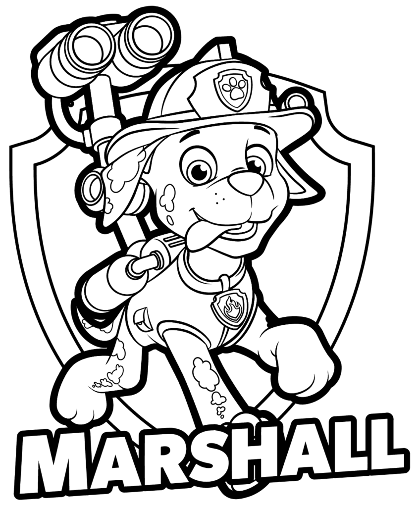 Printable coloring pages paw patrol coloring pages paw patrol coloring marshall paw patrol