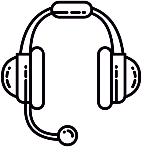 Headset coloring page free printable coloring pages