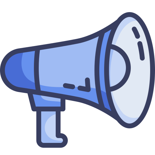 Megaphone generic outline color icon