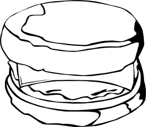Fast food breakfast egg and cheese biscuit clip art at