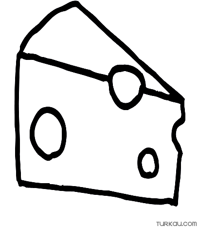 Yellow cheese coloring page