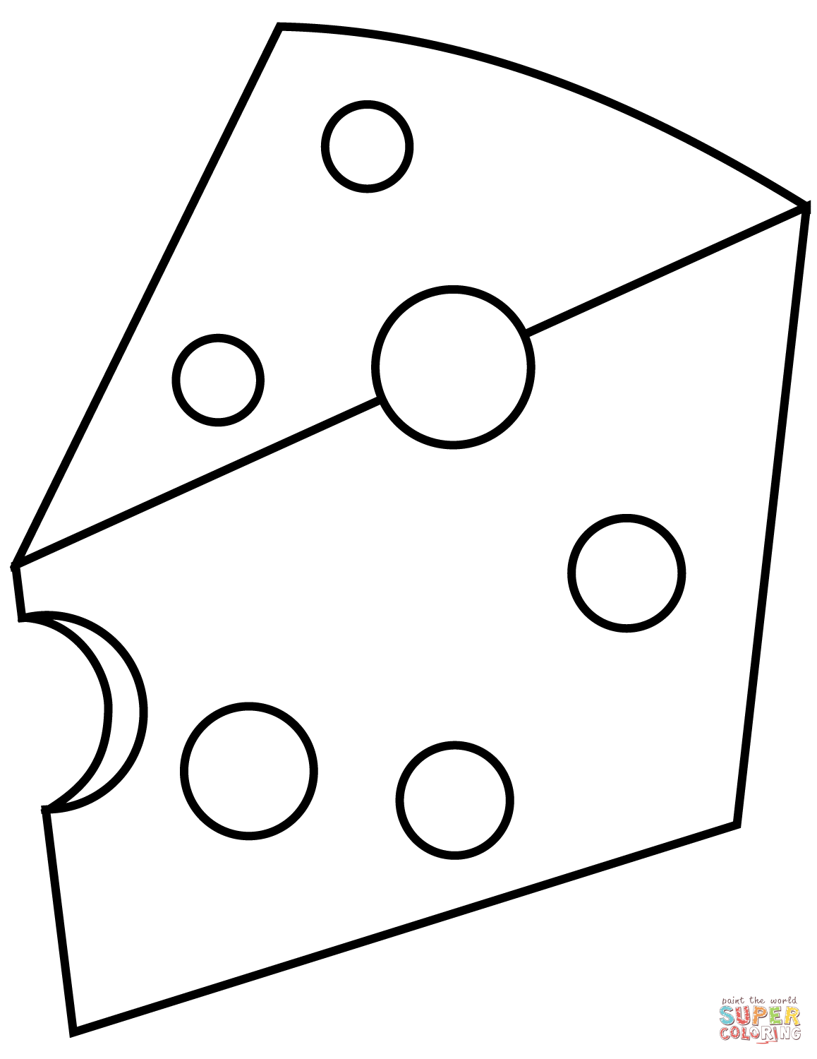Cheese coloring page free printable coloring pages