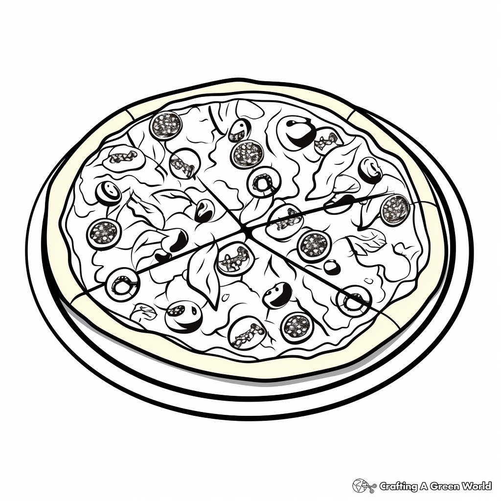 Pizza coloring pages