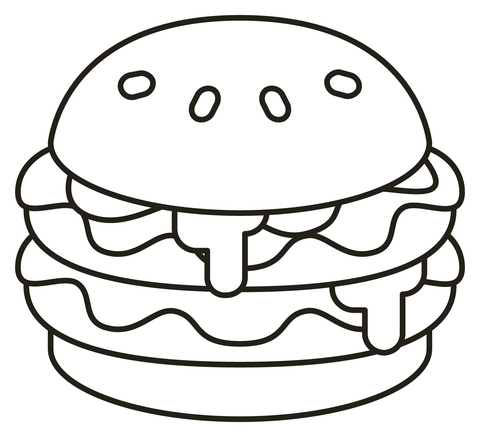 Hamburger coloring page free printable coloring pages