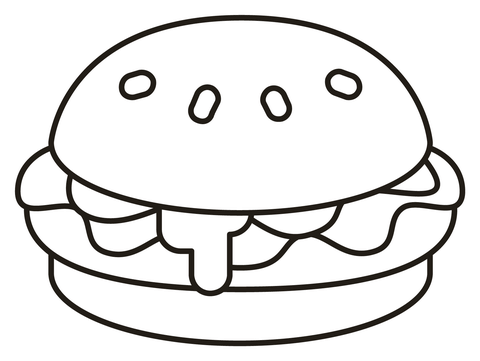 Hamburger coloring page free printable coloring pages
