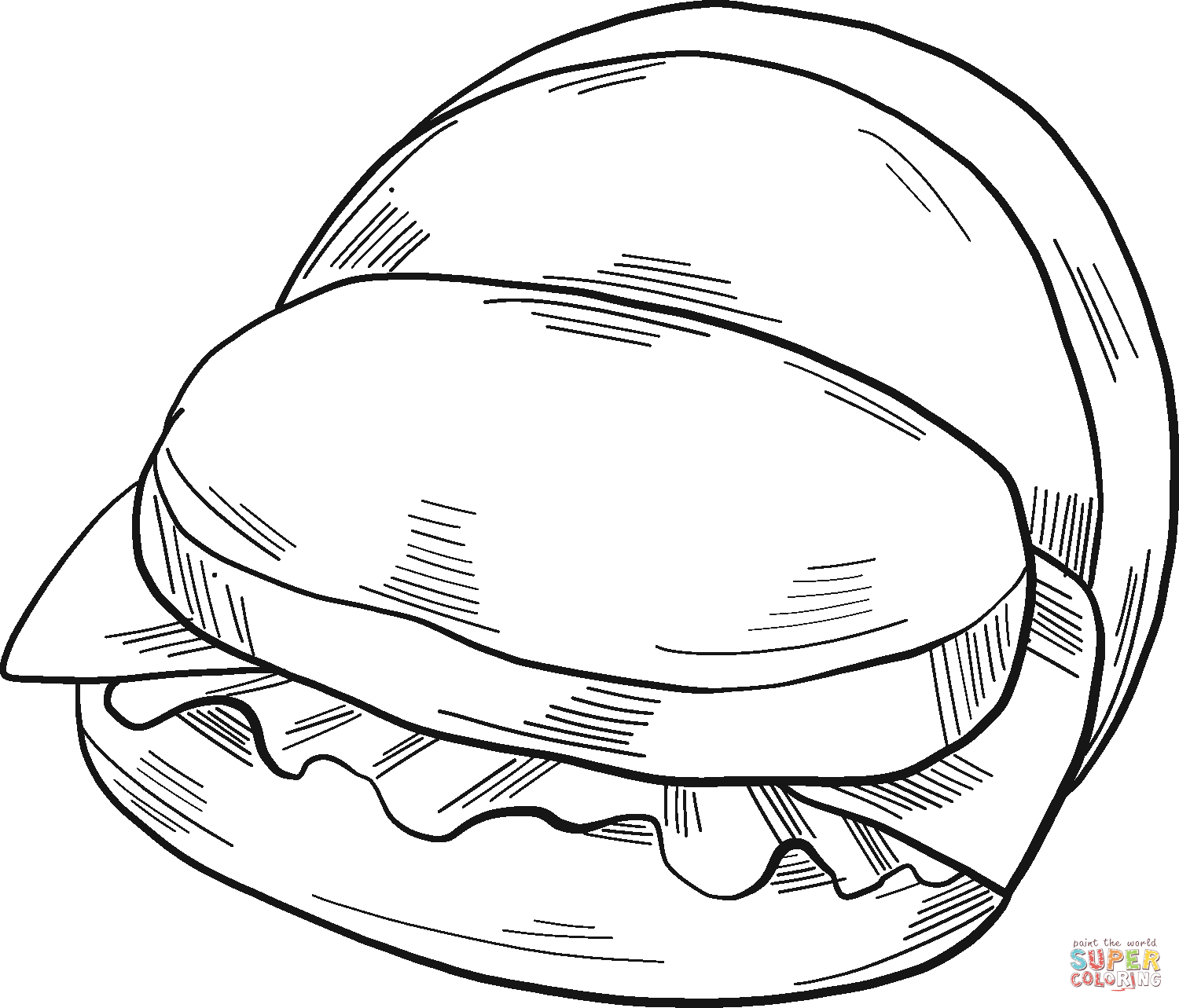 Hamburger coloring page free printable coloring pages