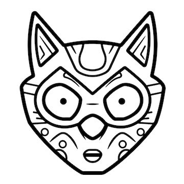 Premium vector sketch hand drawn single line art coloring page mask day
