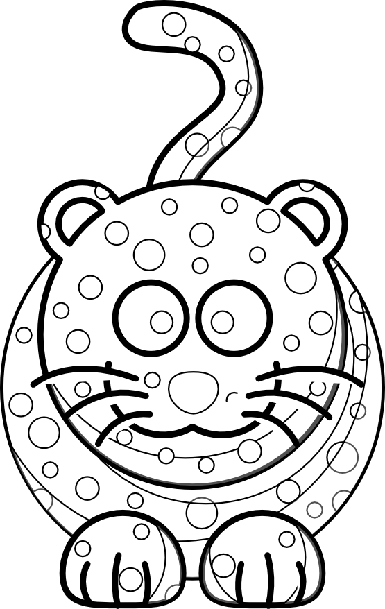 Leopard print coloring pages