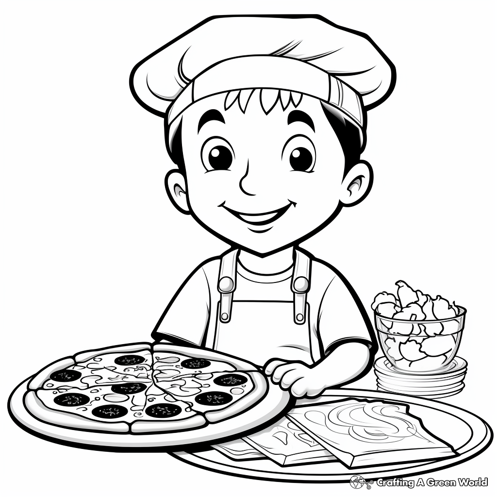 Pizza coloring pages