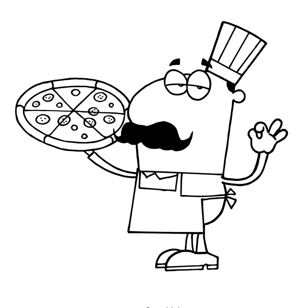 Pizza coloring pages