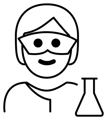 Scientist emoji coloring page free printable coloring pages