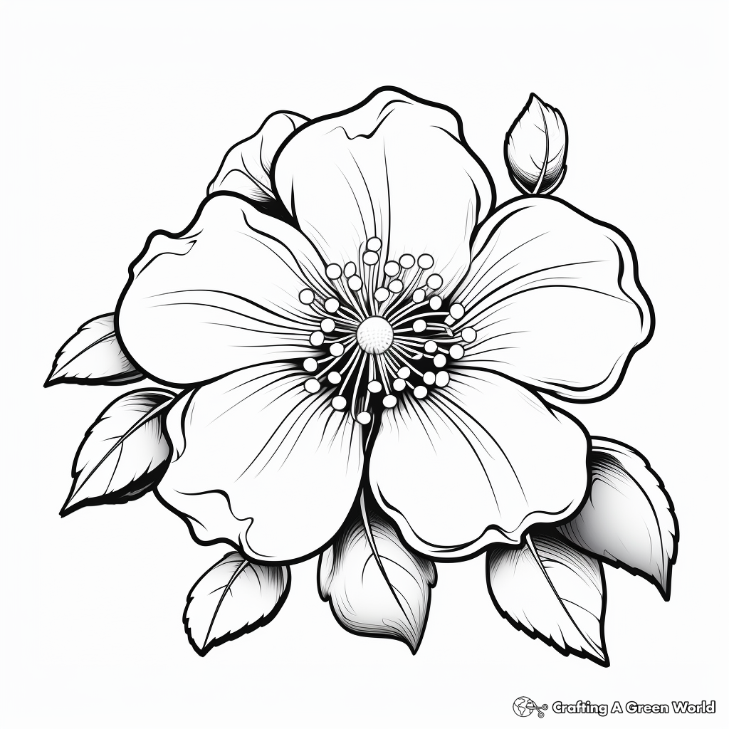 Big flower coloring pages
