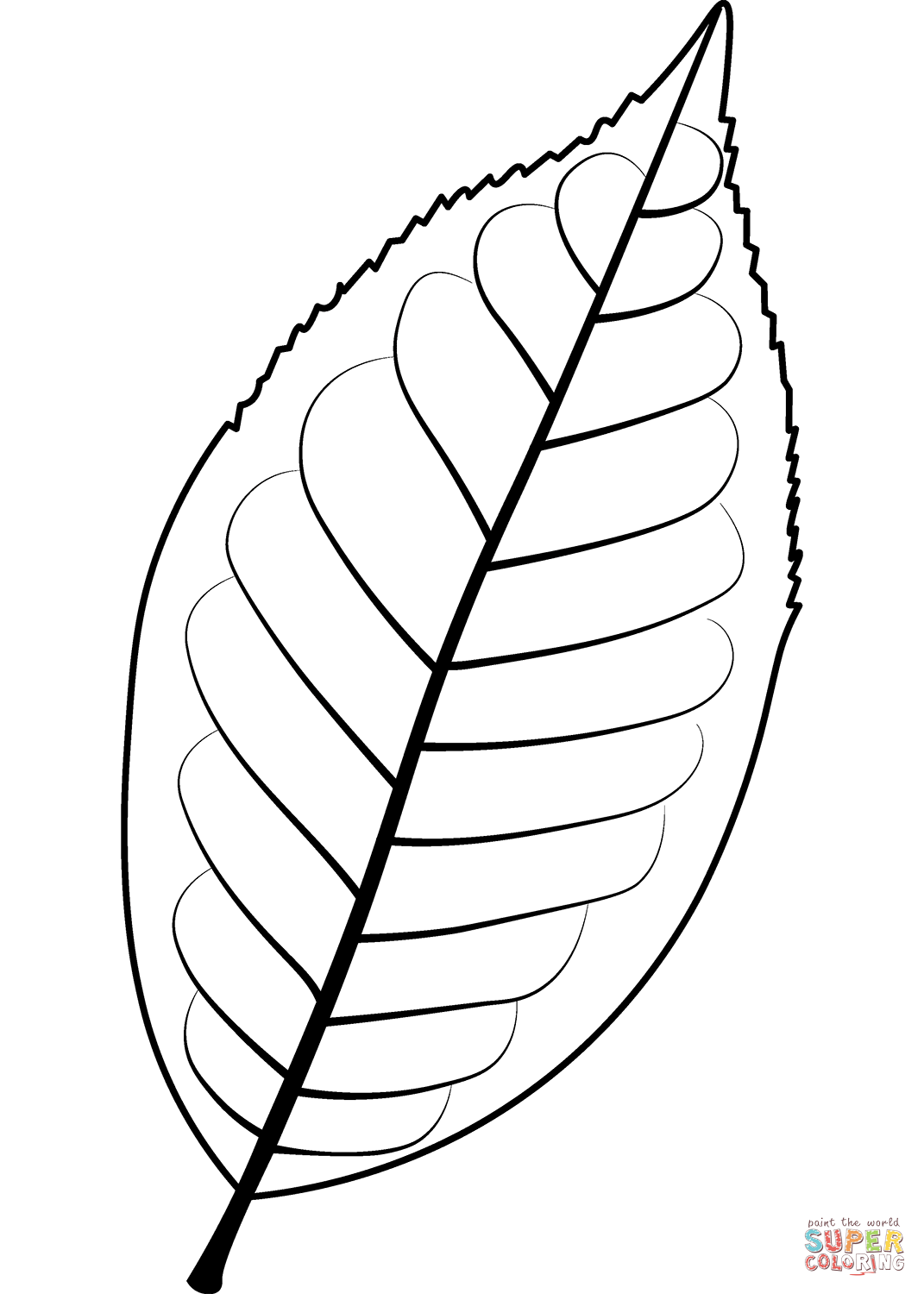Bird cherry leaf coloring page free printable coloring pages