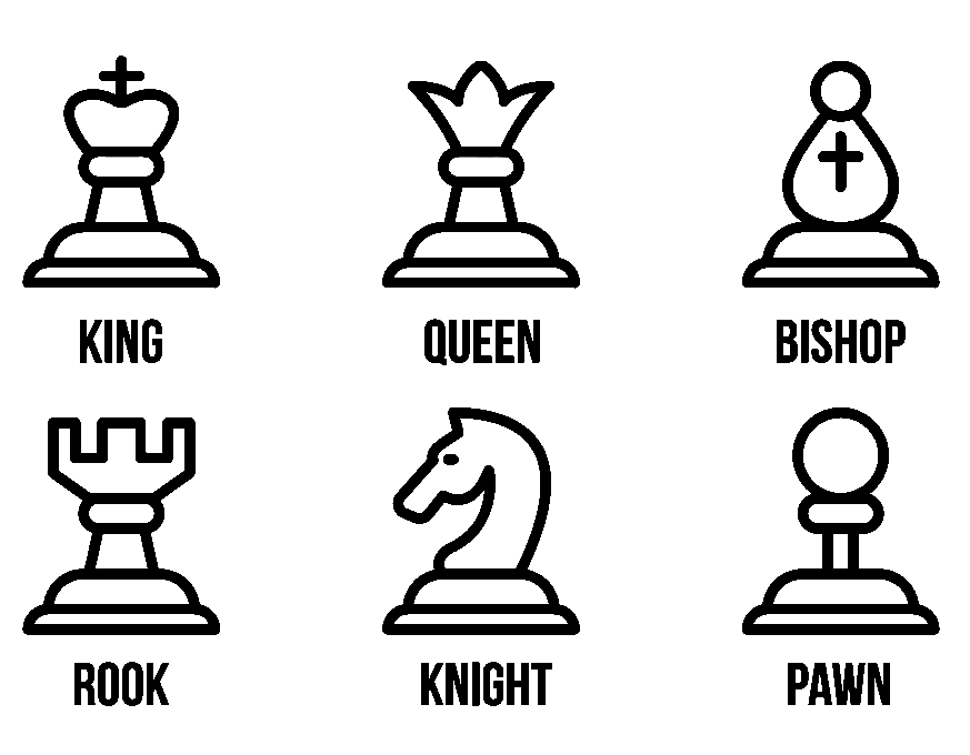 Chess coloring page