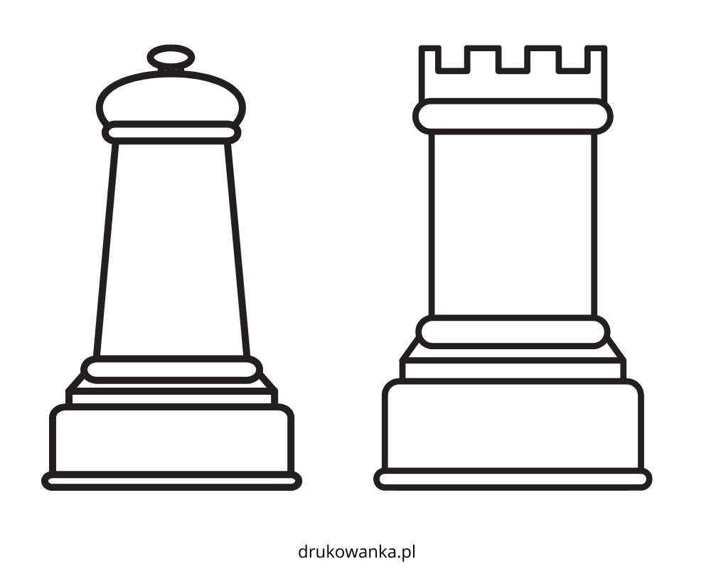 Chess pawns coloring book to print and online