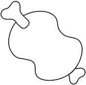 Big piece of meat coloring page free printable coloring pages