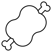 Big piece of meat coloring page free printable coloring pages