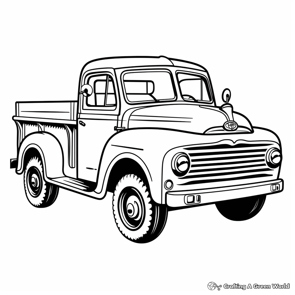 Old truck coloring pages