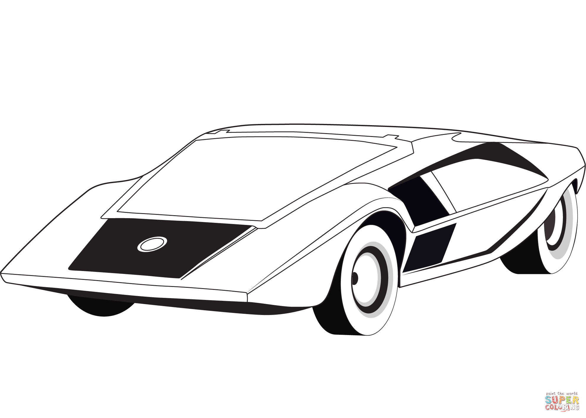 Lancia bertone stratos hf zero coloring page free printable coloring pages