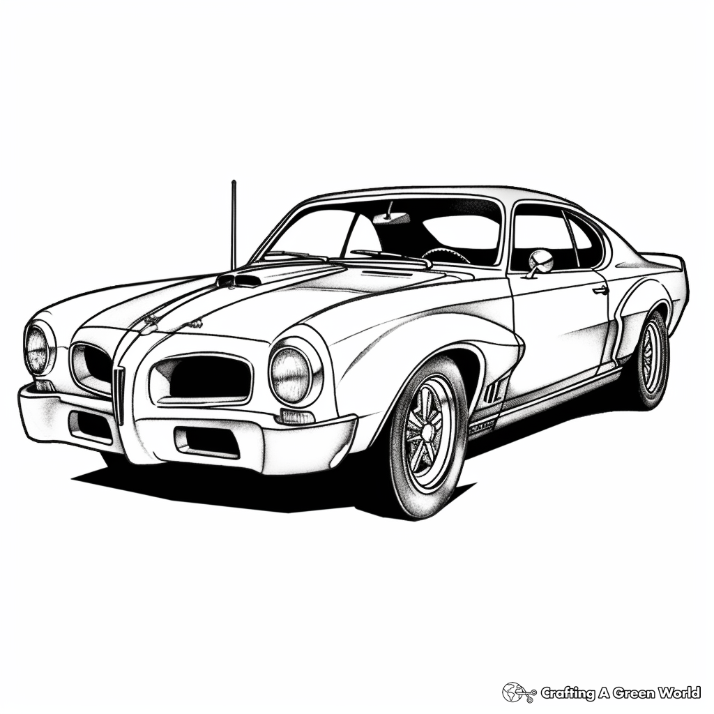 Muscle car coloring pages